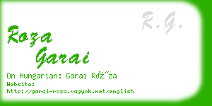 roza garai business card